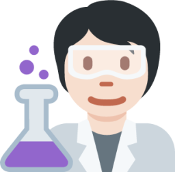 scientist: light skin tone emoji