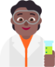 scientist medium dark emoji