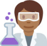 scientist: medium-dark skin tone emoji