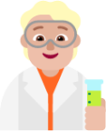 scientist medium light emoji