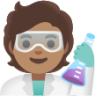 scientist: medium skin tone emoji
