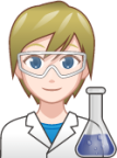 scientist (white) emoji