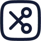 scissor rectangle icon