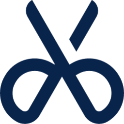 scissors 2 line design icon