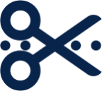 scissors 3 line design icon