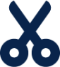 scissors fill design icon