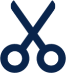 scissors line design icon
