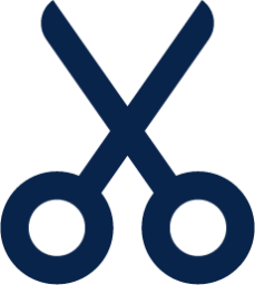 scissors line design icon