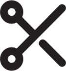 scissors outline icon