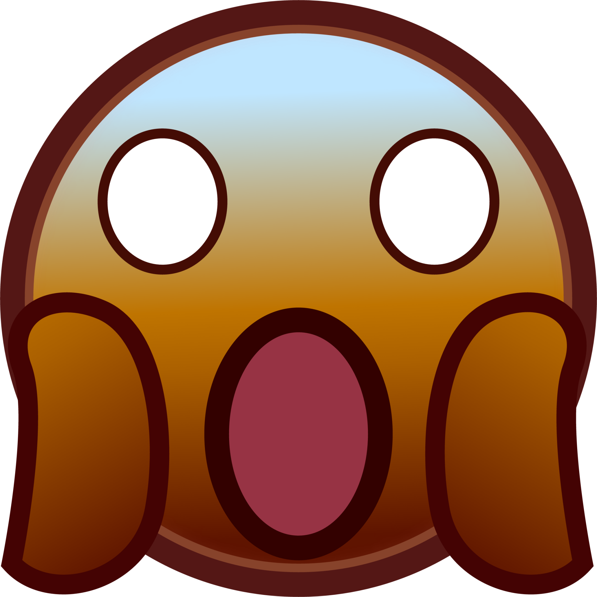 scream (brown) emoji