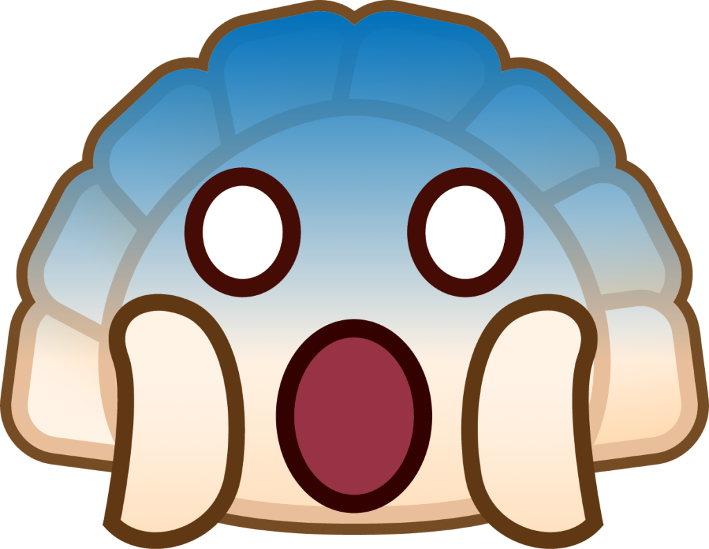 scream (dumpling) emoji