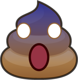 scream (poop) emoji
