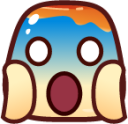 scream (pudding) emoji