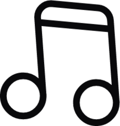 semiquaver two inclined icon