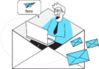 Sending emails illustration