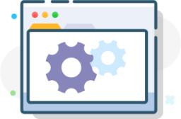 settings browser cog cogs illustration