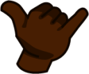 shaka sign (black) emoji