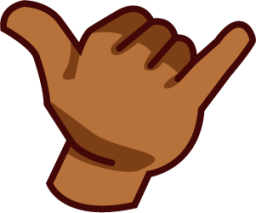 shaka sign (brown) emoji