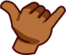 shaka sign (brown) emoji
