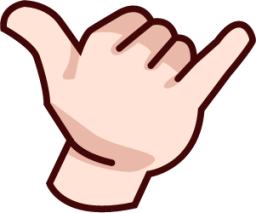 shaka sign (white) emoji
