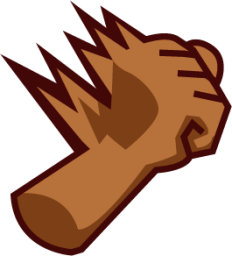 shakes fist (brown) emoji