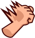 shakes fist (plain) emoji