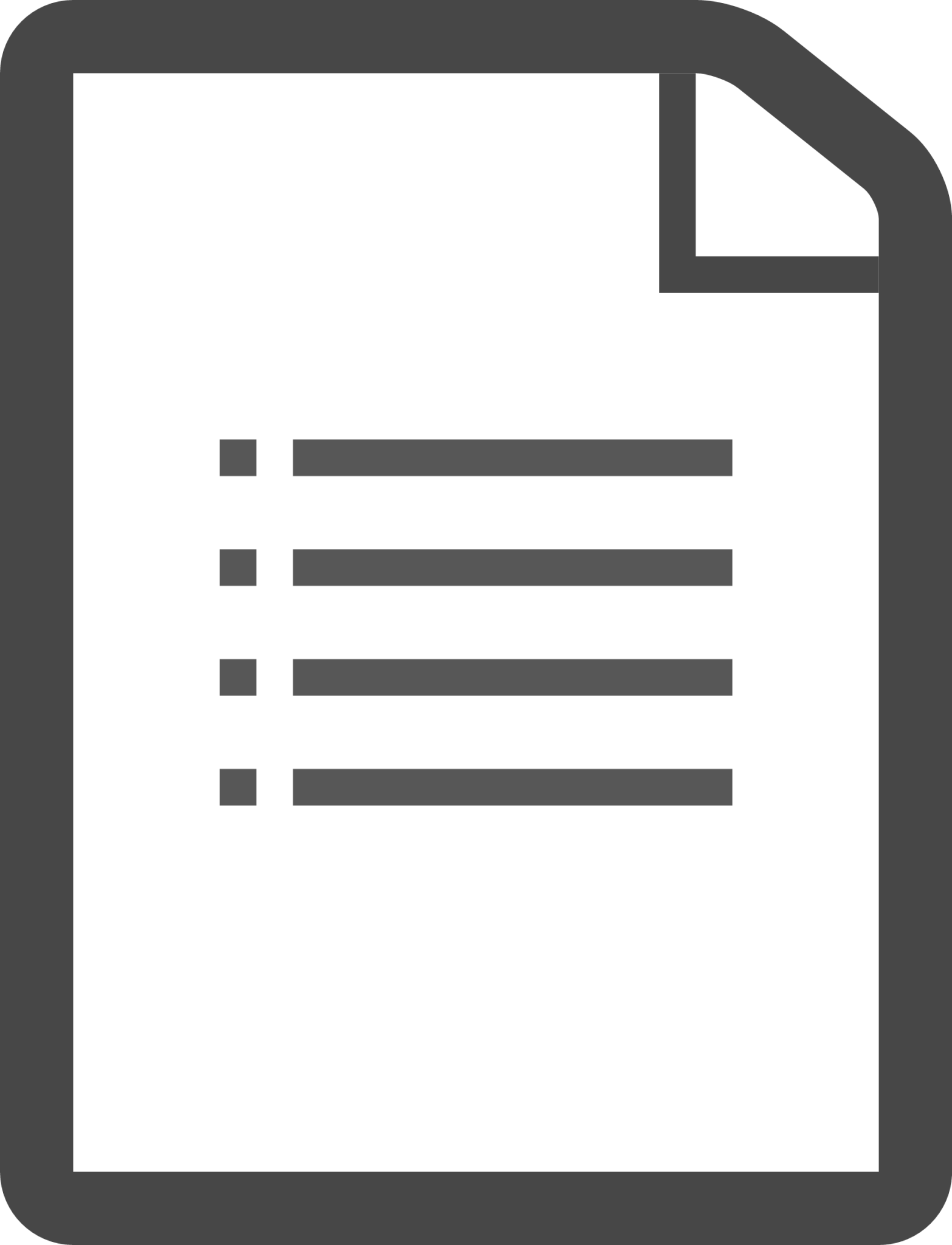 Sheet folded list icon