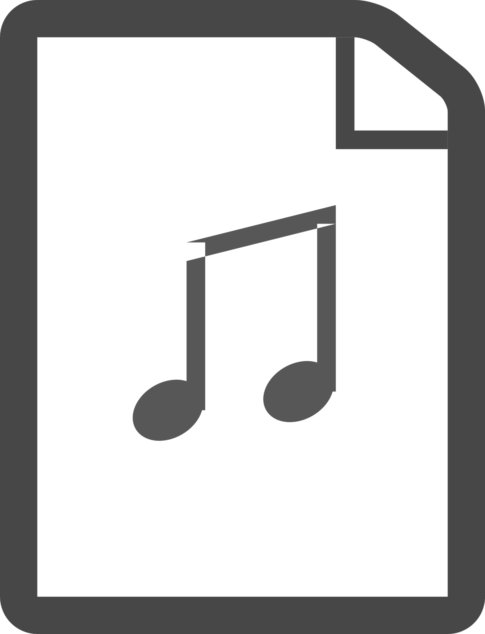 Sheet folded music icon