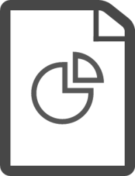 Sheet folded piechart icon