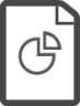 Sheet folded piechart icon