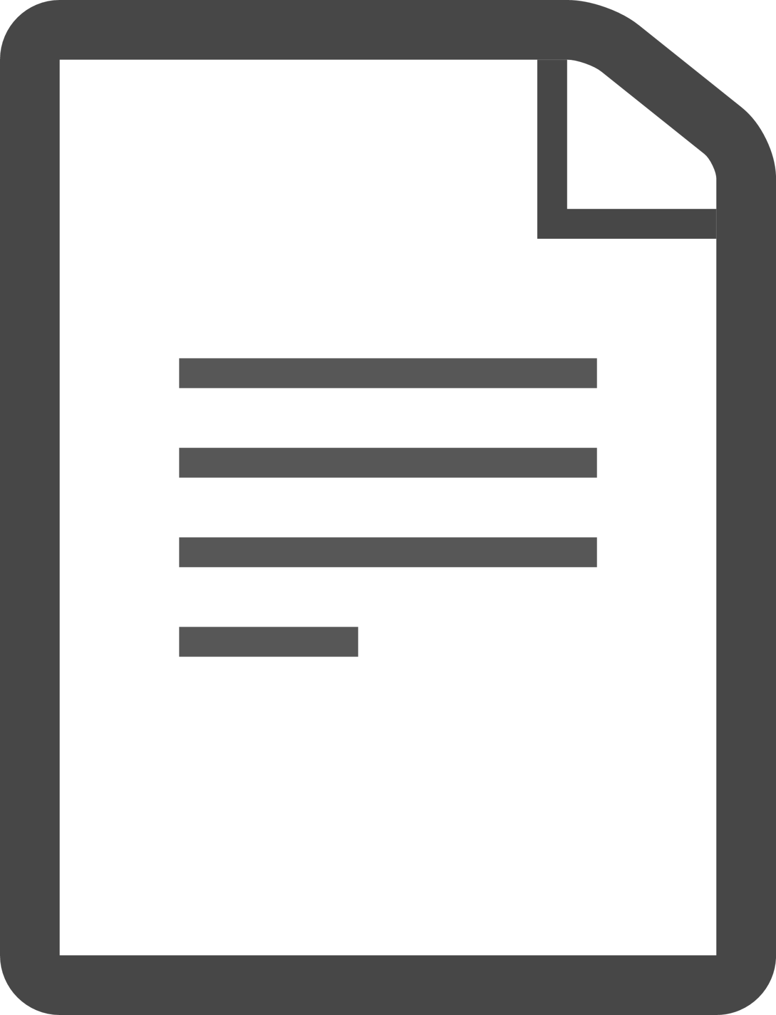 Sheet folded text icon