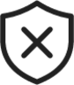 Shield Dismiss icon