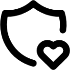 shield heart icon