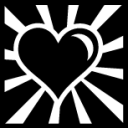 shining heart icon