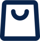 shopping bag 2 line business icon