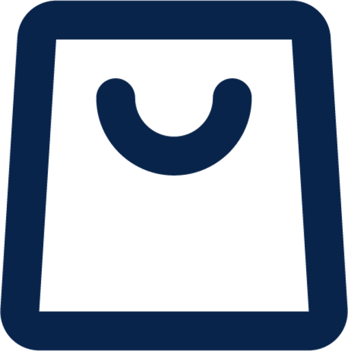 shopping bag 2 line business icon