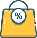 shopping bag discount illustration
