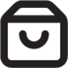 shopping bag outline icon