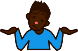 shrug (black) emoji