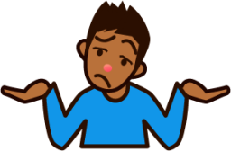 shrug (brown) emoji