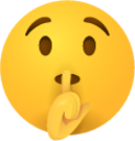 Shushing face emoji emoji