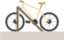sidewalk bike rack illustration