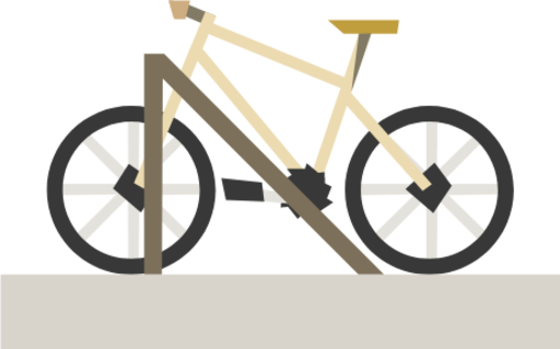 sidewalk bike rack illustration