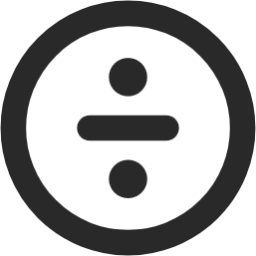 sign division circle icon