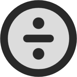 sign division circle icon