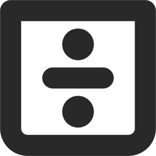 sign division square icon