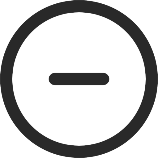 sign minus circle icon