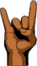 sign of the horns (brown) emoji