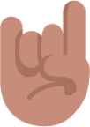 sign of the horns medium emoji
