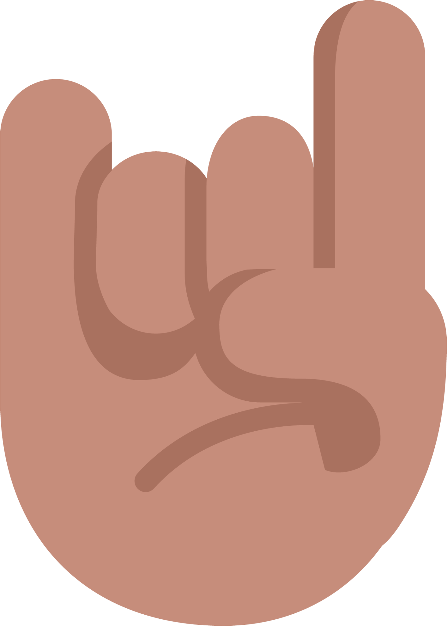 sign of the horns medium emoji